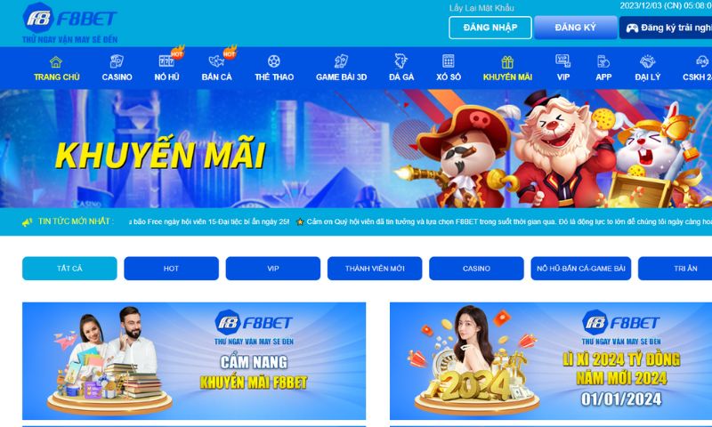 F8bet - Khuyến mại lớn nhất chưa từng có ở thị trường game cá độ